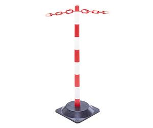 MORAVIA catena supporto Set in plastica con base in gomma rigida, rosso/bianco, 175.19.176