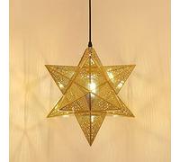 Moravian Star a Sospensione Light Affronta del soffitto Appeso Drop Drop Aithing per la Cucina Isola Soggiorno Camera da Letto Gloden Finitura Gleden Light Change Change in Meglio