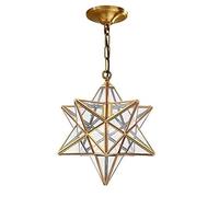 Moravian Star Island Lampada a Sospensione Plafoniere Moderne da Cucina Industriale con Copertura in Vetro, Lampadario con Struttura in Ottone Lampada a Sospensione Lampade a Sospensione per Sala da
