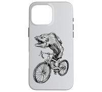 Moray Anguilla Bicicletta Divertente Pesce Biker Bici Bici Custodia per iPhone 16 Pro Max