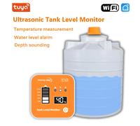 Moray ME201R Misuratore di livello di profondità del liquido ad ultrasuoni per acqua LCD Display della temperatura di allarme remoto Monitor di livello del liquido wireless mobile