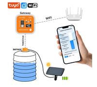 Moray ME201RSP Tuya APP Energia solare Display ad ultrasuoni wireless Indicatore di temperatura Visualizzazione del tempo Monitor del livello del serbatoio