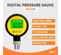 MORAY ME260P Misuratore di pressione della pompa con manometro digitale per vuoto Precisione 83 mm 1% FS per trasduttore di pressione del contatore dell'olio dell'acqua del gas dell'aria
