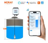 Morayelec ME202W 10m Indicatore ad alta precisione Tuya Smart Home Sistema di allarme livello del liquido Indicatore di livello del liquido sommergibile a lunga distanza