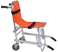 MORBEX EMS Sedia per scale in lega di alluminio, leggera, pieghevole, ambulanza, pompiere, evacuazione medica, ascensore per scale, con fibbie a sgancio rapido, arancione