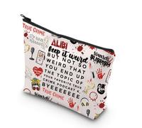 Morbid Crime Inspired Gift True Crime Club Makeup Bag True Crime Fan Zipper Bag, Borsa Wt-byeeeeeeee, BORSA
