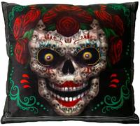 Morbid Enterprises Giorno Dei Morti Teschio Luce Fino Cuscino Halloween Sostegno
