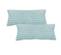 Morbida biancheria da letto, federa in pile di flanella, extra calda, per l'inverno, con chiusura lampo (verde, 40 x 80 cm)