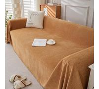 Morbida coperta decorativa antimacchia con nappe per divano, poltrona, letto, grande 180 x 380 cm, perfetta per 2-4 posti, elegante rivestimento arancione