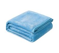 Morbida coperta in pile, azzurra, 100x150 cm, per divano o letto. | Calda, accogliente e versatile coperta in pile di flanella, offre un morbido comfort come coperta da grembo o da divano,