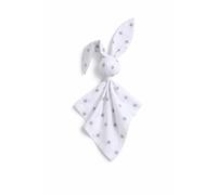 Morbida copertina in cotone con coniglietto DOUDOU - Stelle grigie