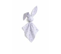 Morbida copertina in cotone DOUDOU con coniglietto - Mini stelle grigio/grigio