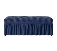 Morbida copertura per panca quadrata, elasticizzata e antipolvere, per sgabelli lunghi e poltrone, elegante protezione per divani e mobili per una facile conservazione e protezione