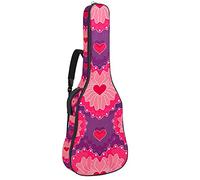 Morbida custodia per chitarra elettrica con doppia tracolla regolabile per basso chitarra acustica e classica folk chitarra rosa Love Loving Heart