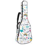 Morbida custodia per chitarra elettrica con doppia tracolla regolabile per basso chitarra acustica e classica folk Guitar Doodle animali parole