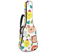 Morbida custodia per chitarra elettrica con doppia tracolla regolabile per basso chitarra acustica e classica folk chitarra carina animali testa