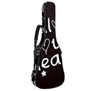 Morbida custodia per chitarra elettrica con doppia tracolla regolabile per basso chitarra acustica e classica folk Guitar Segui il tuo cuore nero bianco