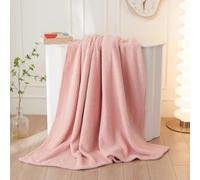 Morbida e calda coperta in finta lana d'agnello double-face per animali domestici, coperta in pile felpato per il comfort del freddo (rosa)