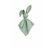 Morbida e soffice copertina in cotone con coniglietto DOUDOU - Salvia