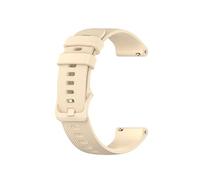 Morbida fascia d'oro silicone 18mm 20mm 22mm compatibile con garm-in vivoactive 3 vivoactive 4/4s sport a rilascio rapido orologio da orologio cintura da polso cintura (Color : Beige, Size : 22mm)