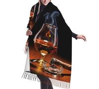 Morbida Sciarpa Donna Invernale cigar and whiskey printed Sciarpe Scialli da Donna Stampata Scialle 68X196cm