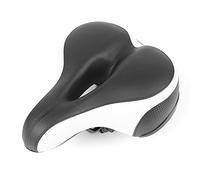 Morbida sella per bicicletta da donna in gel, super comoda con foro per Mountain Bike, nero/bianco