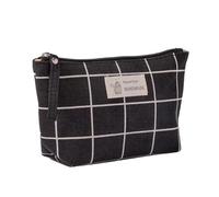 Morbida Tela Orso Albero Stampa Modello Donne di Viaggio Sacchetto di Immagazzinaggio di Articoli da toeletta Organizzatore Carino Cosmetici Borsa Portatile Trucco Borse, Griglia nera, Taglia unica