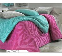 Morbida Trapunta Una piazza Microfibra Eco Pelliccia Azzurro "Mojito" Jacquard