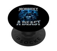 Morbidamente Una Bestia Alpha Wolf Meme Strano Marciume Cervello Unhinged PopSockets PopGrip Adesivo