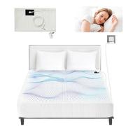 Morbide lenzuola con messa a terra, 95% cotone, 5% fibra d'argento, per letto matrimoniale, con cavo di messa a terra per un sonno migliore e ridurre lo stress (bianco, 153 x 203 cm)