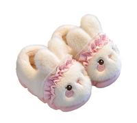 Morbide pantofole da donna in pelliccia di peluche | Pantofole da uomo invernali, calde, in feltro, per bambini, in peluche, a forma di coniglio