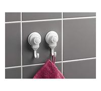 Morbidezza interna SDB 2 ganci a ventosa, Bianco, 4,5 x 3 x 8 cm