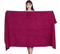 Morbidi Asciugamani Bagno Grandi, Asciugamani da bagno di grandi dimensioni 180x200 cm, spessi, ad asciugatura rapida, morbidi, delicati sulla pelle, non perdono pelucchi(Wine Red,150X200CM)