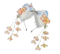 Morbidi Gatti Pelosi Orecchie Cerchio Fiore Nappe Penzolare Cerchio Dei Capelli Per Anime Costumi Donne Adolescenti Giornalieri E Partito Per Adulti e Bambini