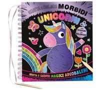 Morbidi unicorni. Gratta e colora. Ediz. illustrata. Con matita di legno