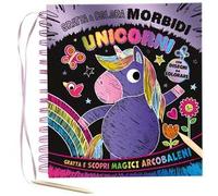 Morbidi unicorni. Gratta e colora. Ediz. illustrata. Con matita di legno