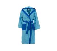 Morbidissimi Accappatoio Junior Spugna Bicolor Con Cappuccio, Cinturino e 2 Tasche, Accappatoi Ragazzi, Bambino, Bambina in Spugna Morbida 400 gr/mq 100% Y781 (Accappatoio Celeste-Blu Royal, 6-8 anni)