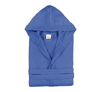 Morbidissimi Accappatoio Monoterry Cotone e Spugna per Uomo e Donna, Con Cappuccio, Cinturino e 2 Tasche, Morbido 230 gr/mq, Accappatoi J534(Accapatoio Blu Royal, Small)