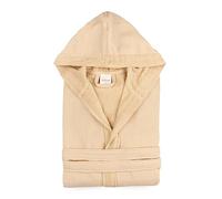 Morbidissimi Accappatoio Monoterry Cotone e Spugna per Uomo e Donna, Con Cappuccio, Cinturino e 2 Tasche, Morbido 230 gr/mq, Accappatoi J534(Accapatoio Beige, Small)