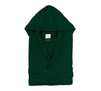 Morbidissimi Accappatoio Monoterry Cotone e Spugna per Uomo e Donna, Con Cappuccio, Cinturino e 2 Tasche, Morbido 230 gr/mq, Accappatoi J534(Accapatoio Verde Bosco, X-Large)