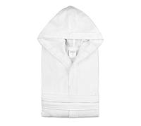 Morbidissimi Accappatoio Monoterry Cotone e Spugna per Uomo e Donna, Con Cappuccio, Cinturino e 2 Tasche, Morbido 230 gr/mq, Accappatoi J534(Accapatoio Bianco, Medium)