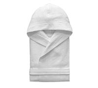 Morbidissimi Accappatoio Nido D’Ape Per Uomo e Donna Con Cappuccio, Cinturino e 2 Tasche, Accappatoi Leggeri Puro Cotone, Pratico e Compatto, S276 (Accappatoio Bianco, XL)