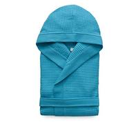 Morbidissimi Accappatoio Nido D’Ape Per Uomo e Donna Con Cappuccio, Cinturino e 2 Tasche, Accappatoi Leggeri Puro Cotone, Pratico e Compatto, S276 (Accappatoio Turchese, 3XL)