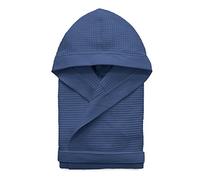 Morbidissimi Accappatoio Nido D’Ape Per Uomo e Donna Con Cappuccio, Cinturino e 2 Tasche, Accappatoi Leggeri Puro Cotone, Pratico e Compatto, S276 (Accappatoio Blu Royal, S)