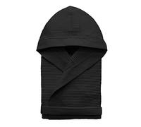 Morbidissimi Accappatoio Nido D’Ape Per Uomo e Donna Con Cappuccio, Cinturino e 2 Tasche, Accappatoi Leggeri Puro Cotone, Pratico e Compatto, S276 (Accappatoio Nero, 3XL)