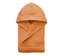 Morbidissimi Accappatoio Nido D’Ape Per Uomo e Donna Con Cappuccio, Cinturino e 2 Tasche, Accappatoi Leggeri Puro Cotone, Pratico e Compatto, S276 (Accappatoio Arancione, 3XL)