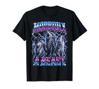 Morbidly A Beast Funny Alpha Wolf Meme Bootleg Y2K Graphic Maglietta