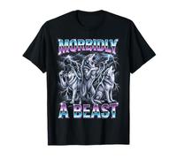 Morbidly A Beast Funny Alpha Wolf Meme Bootleg Y2K Graphic Maglietta