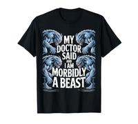 Morbidly Beast - Mostri Metallici con Scritta sarcastica Divertente Maglietta
