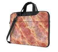 Morbido Arancione Scuro Rosa Scuro Marmo Lucido Borsa Per Computer Portatile 15.6 Pollice Borse Per Computer Imbottito Copertura Del Manicotto Per Le Donne